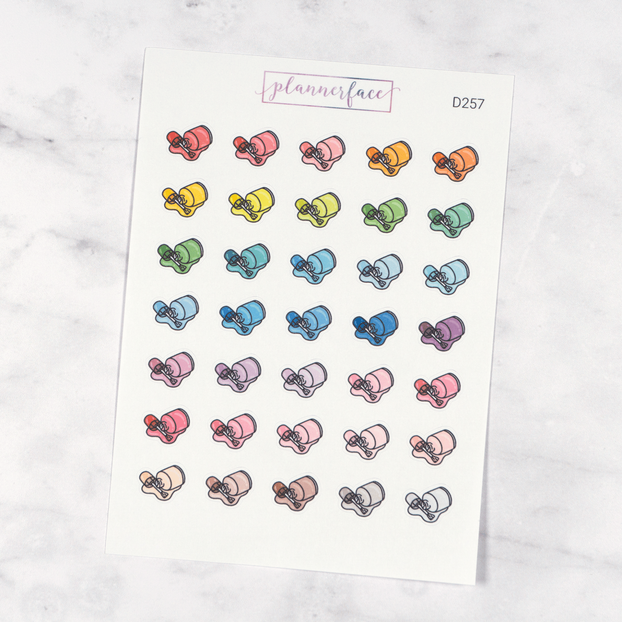 Nail Polish Multicolour Doodles by Plannerface