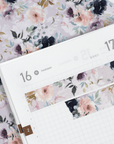 Nude & Navy Floral | Washi Tape Strips by Plannerface