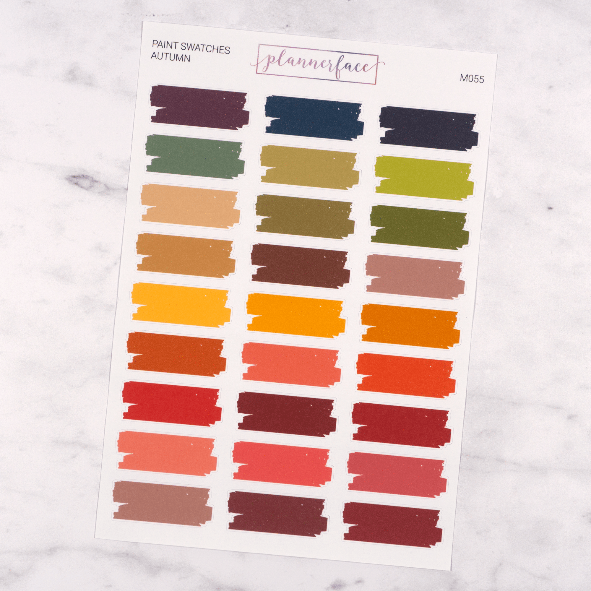 Paint Swatches | Autumn Multicolour by Plannerface