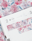 Pale Pink Floral | Washi Tape Strips by Plannerface