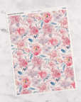 Pale Pink Floral | Washi Tape Strips by Plannerface