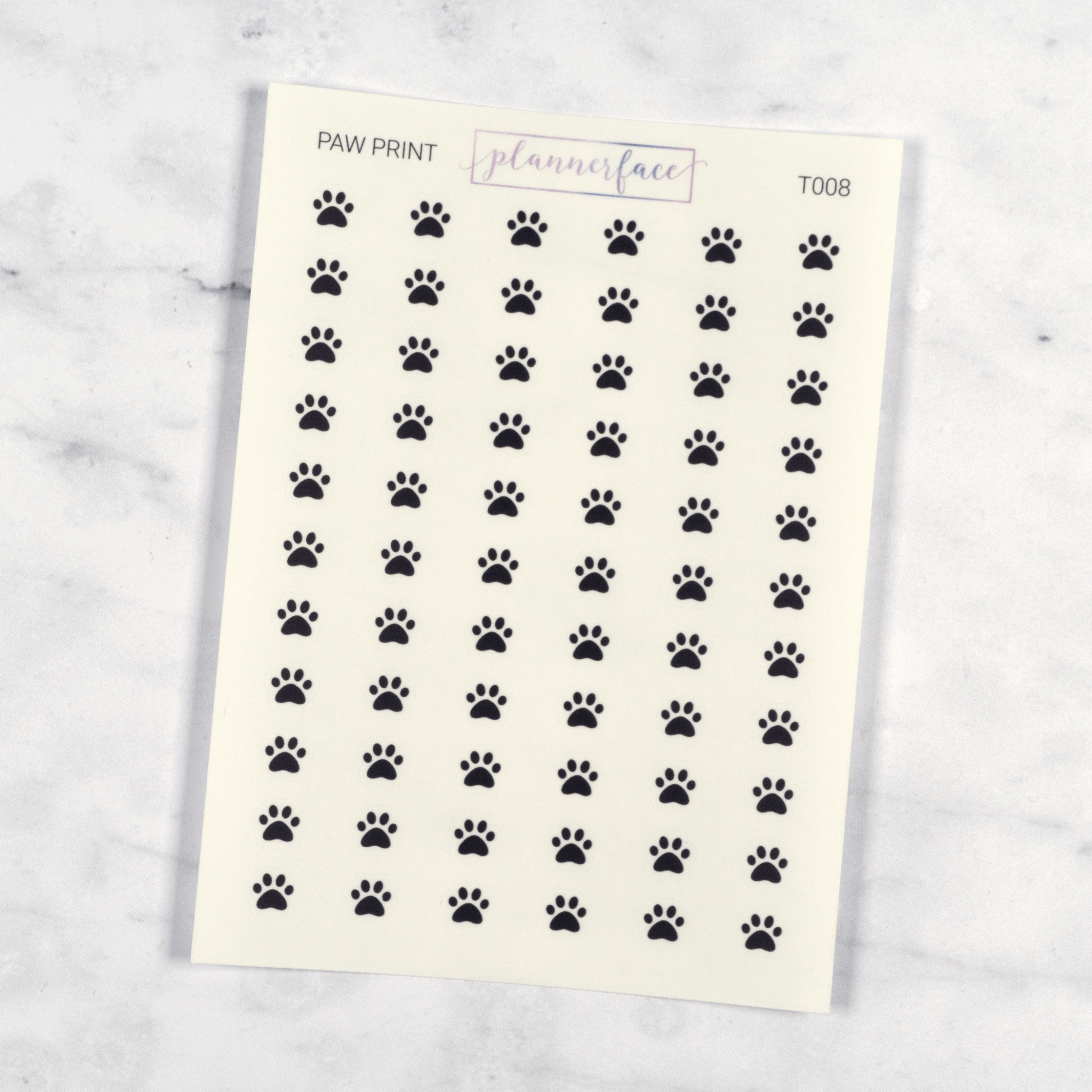 Paw Print Transparent Icon Stickers by Plannerface