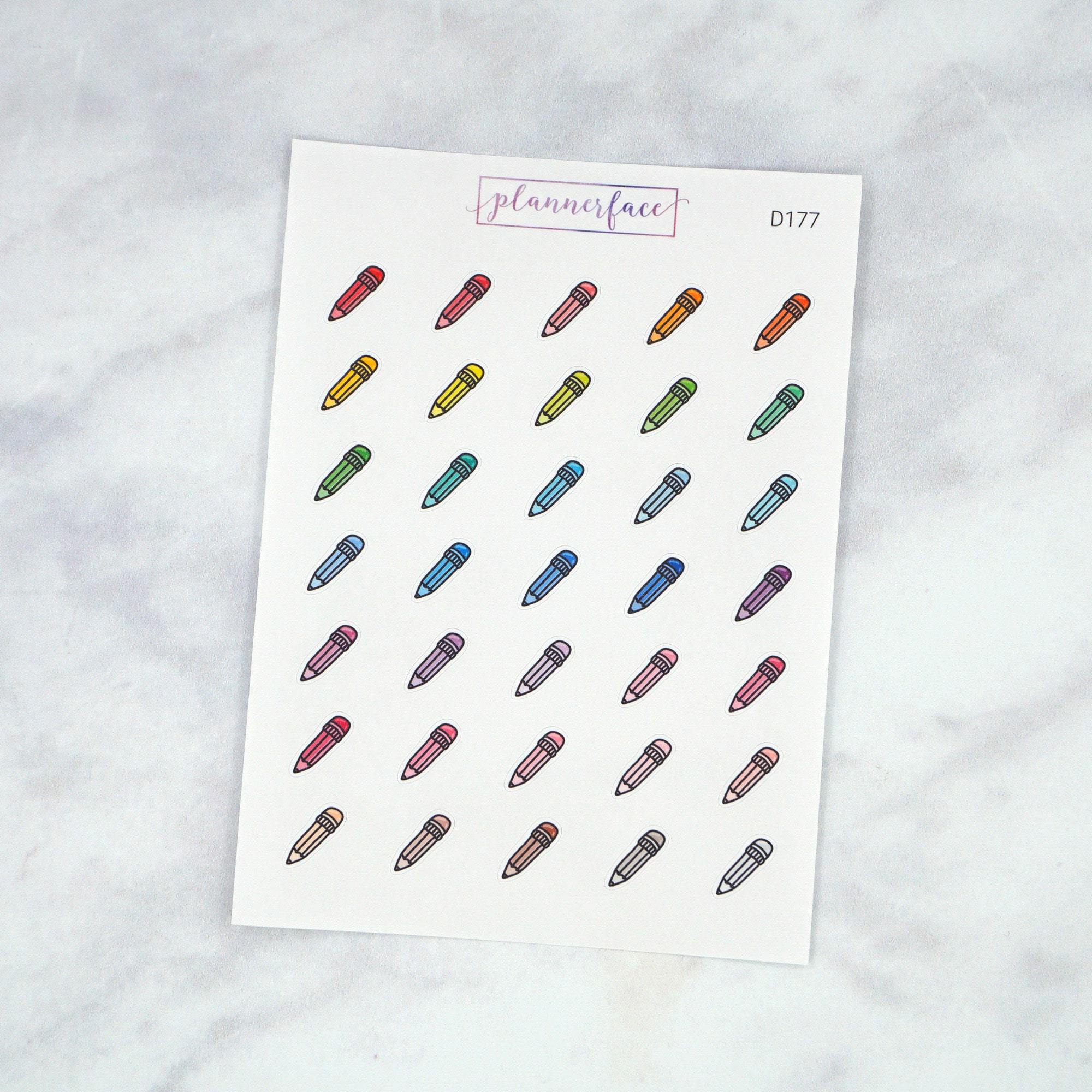 Pencil Multicolour Doodles by Plannerface