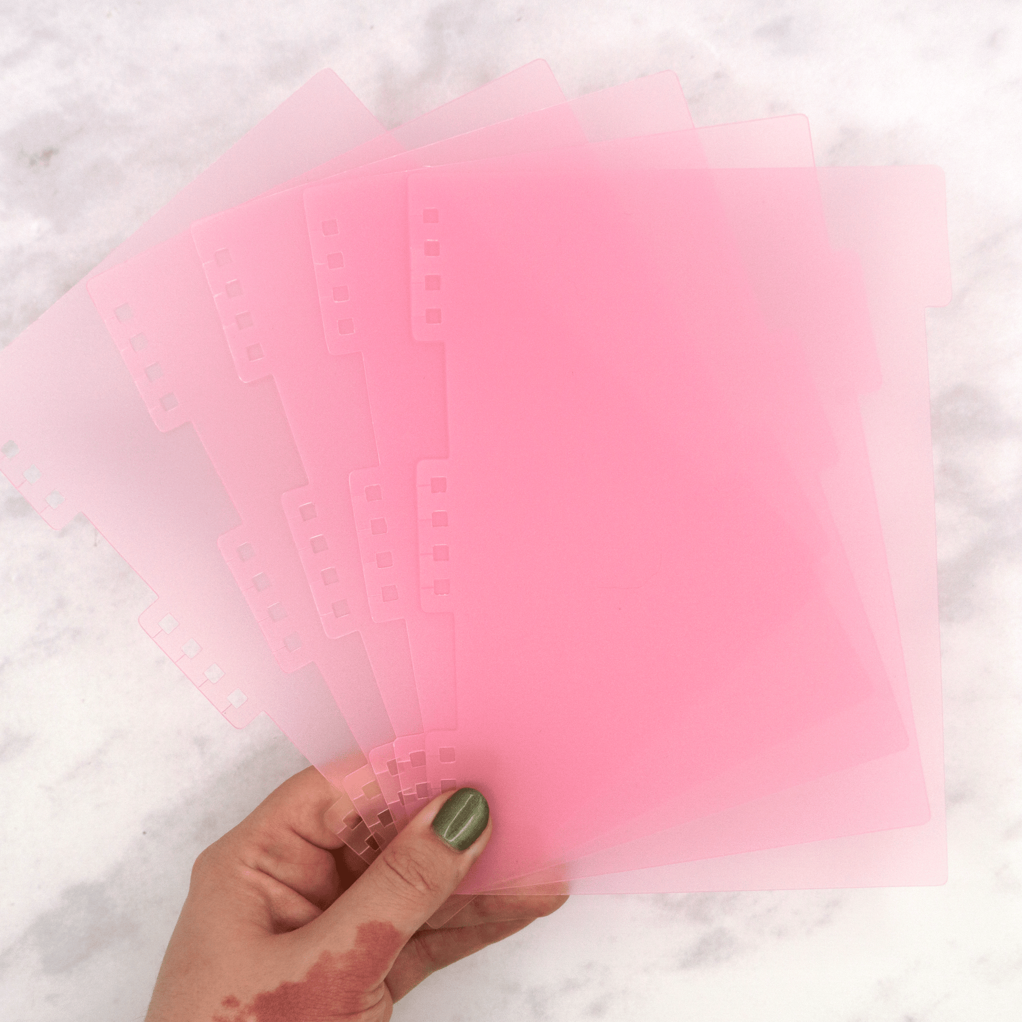 Pink Divider Set for Reusable Sticker Albums by Plannerface