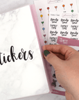Pink Divider Set for Reusable Sticker Albums by Plannerface