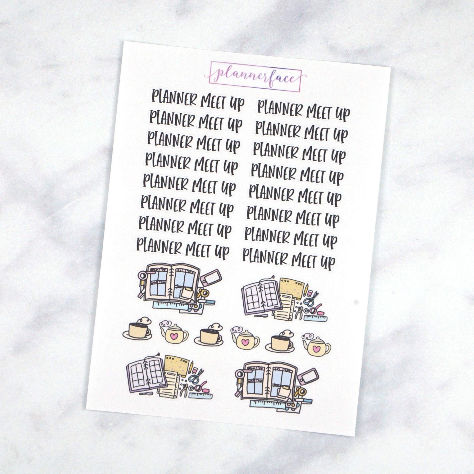 Planner Meet Up | Lettering by Plannerface