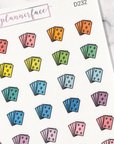 Playing Cards Multicolour Doodles by Plannerface