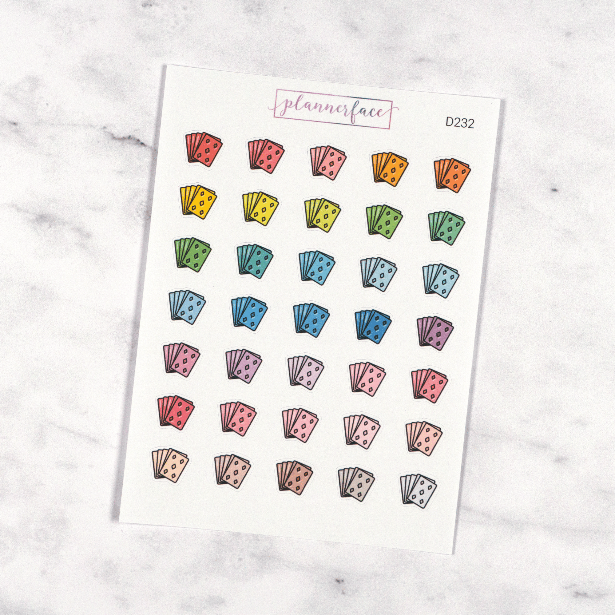 Playing Cards Multicolour Doodles by Plannerface