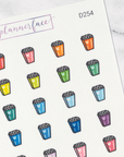 Popcorn (Single) Multicolour Doodles by Plannerface