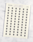Popcorn Transparent Icon Stickers by Plannerface