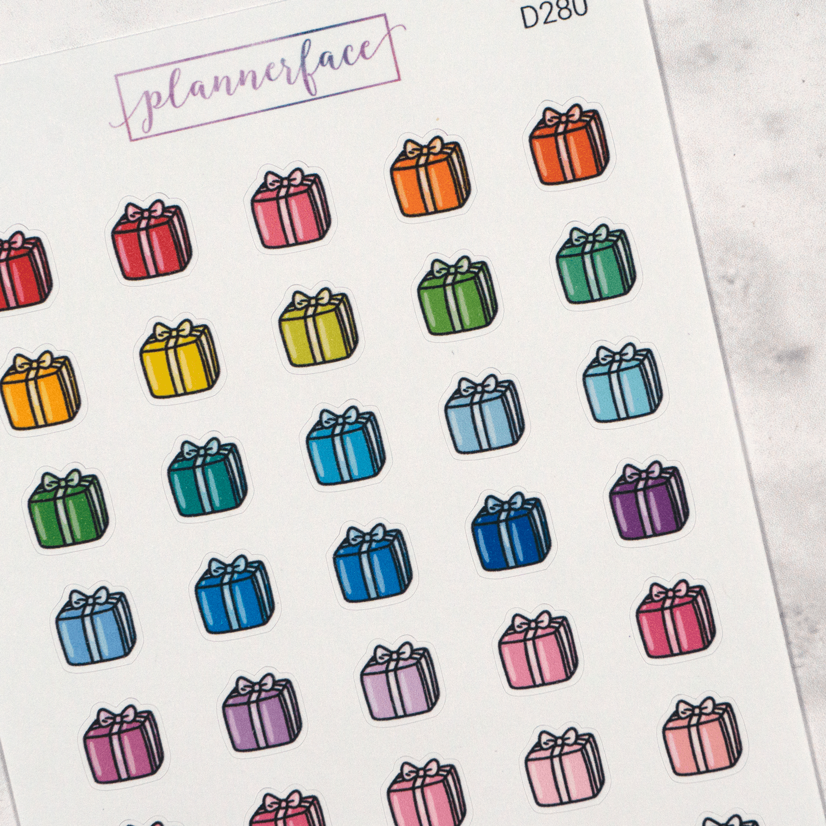 Present Multicolour Doodles by Plannerface