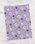 Purple Floral | Washi Tape Strips by Plannerface