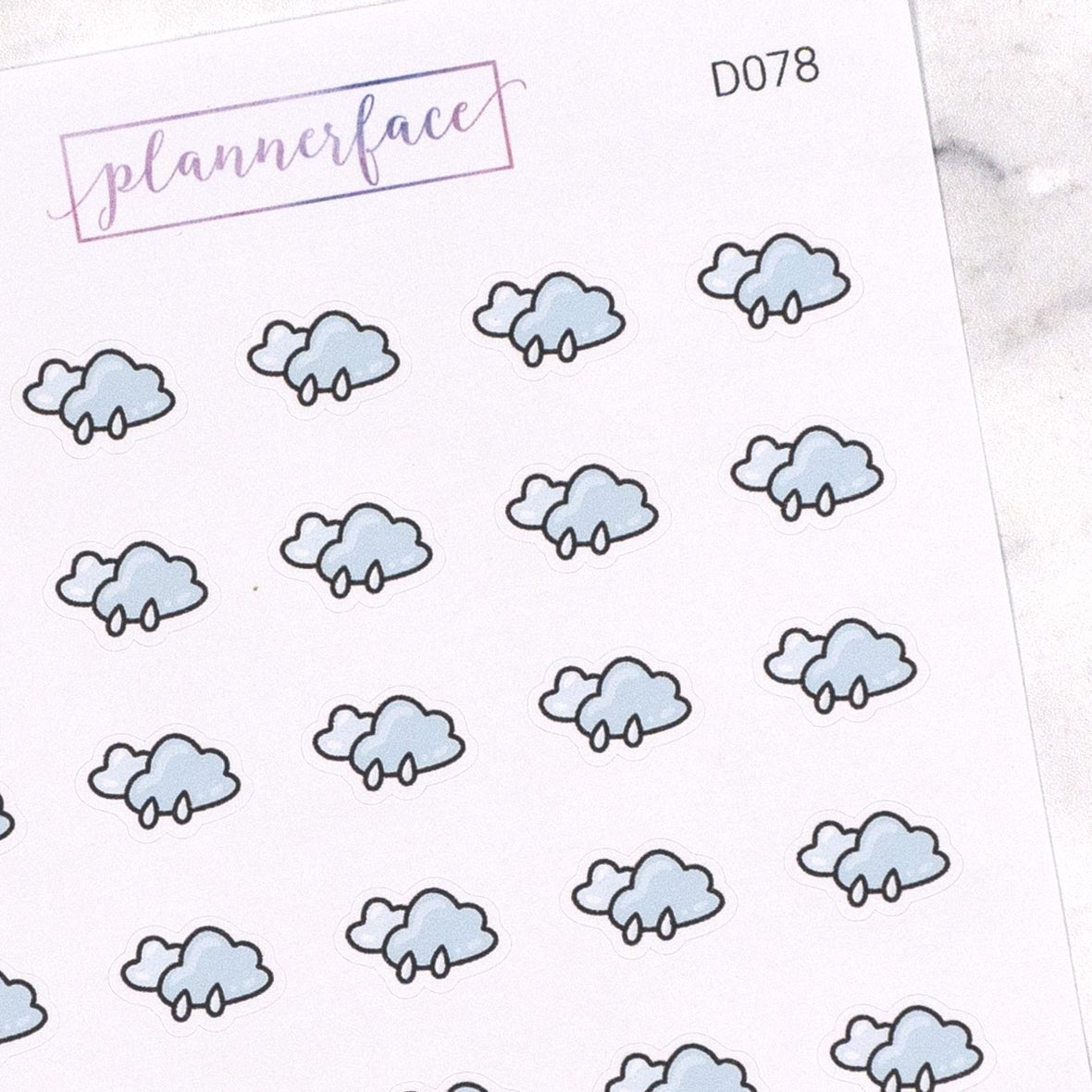 Rain Weather Doodles by Plannerface