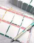 Rainbow A5 Planning Notes Weekly Notepad by Plannerface