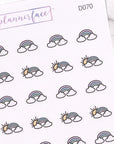Rainbow Weather Doodles by Plannerface