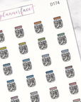 Savings Jar Multicolour Doodles by Plannerface