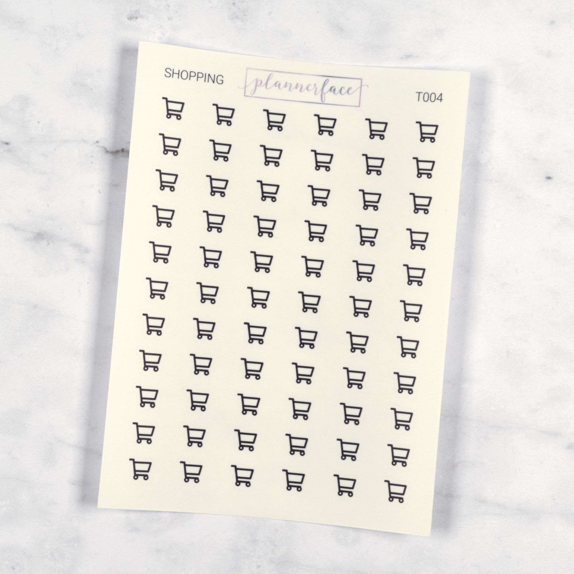 Shopping Transparent Icon Stickers by Plannerface