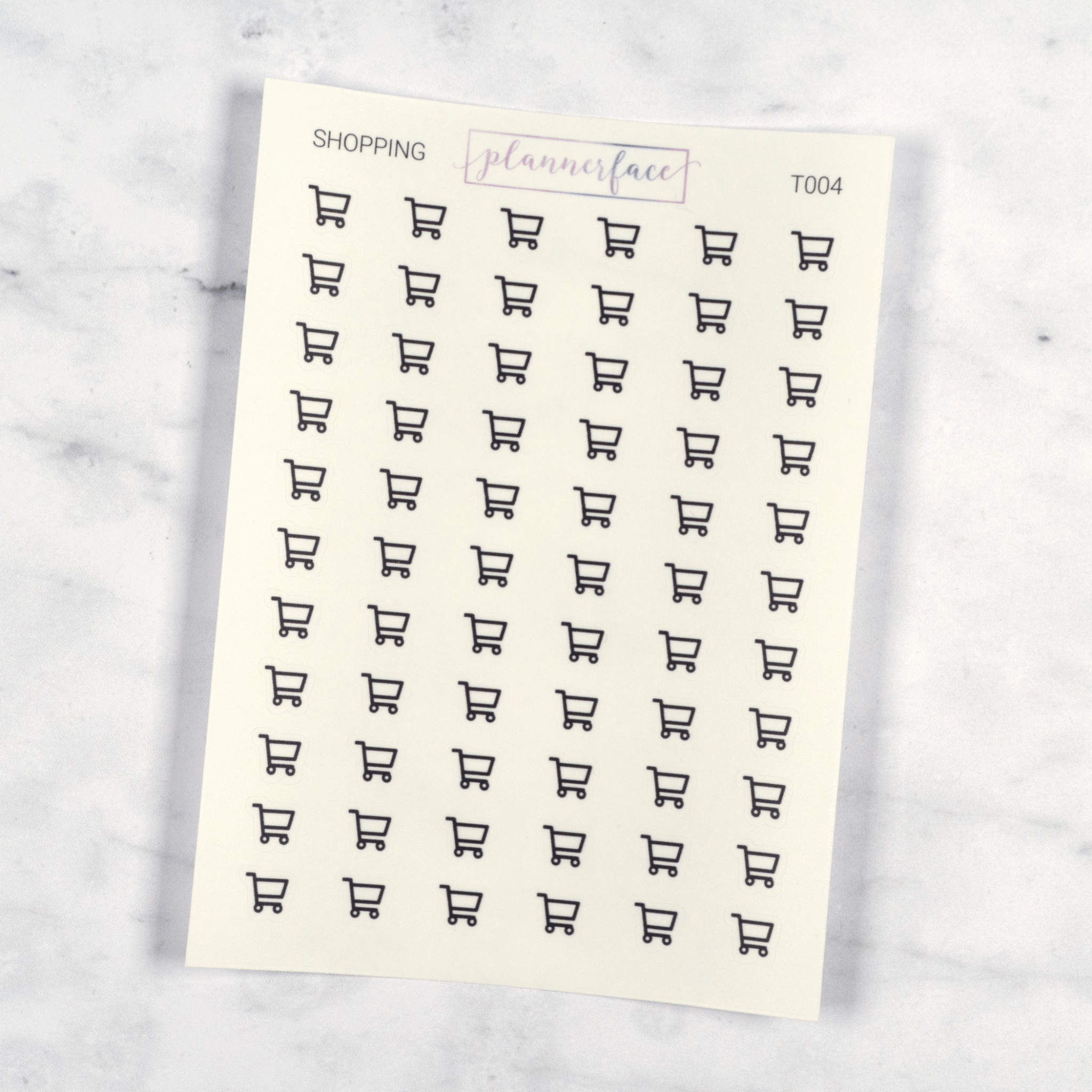 Shopping Transparent Icon Stickers by Plannerface