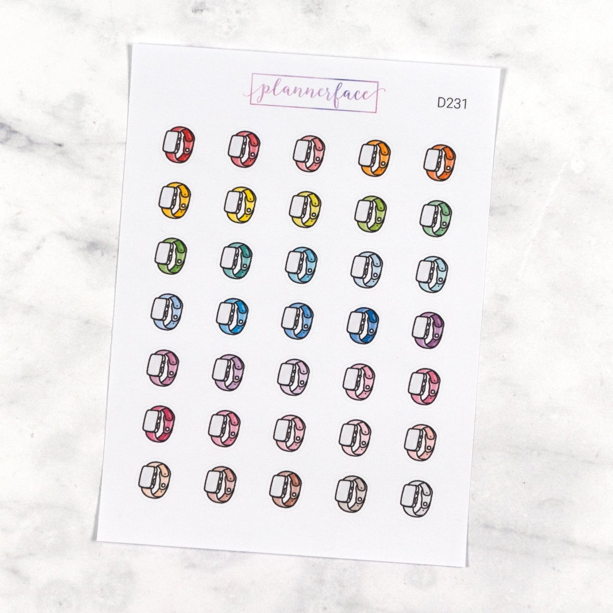 Smart Watch Multicolour Doodles by Plannerface