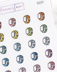 Smart Watch Multicolour Doodles by Plannerface