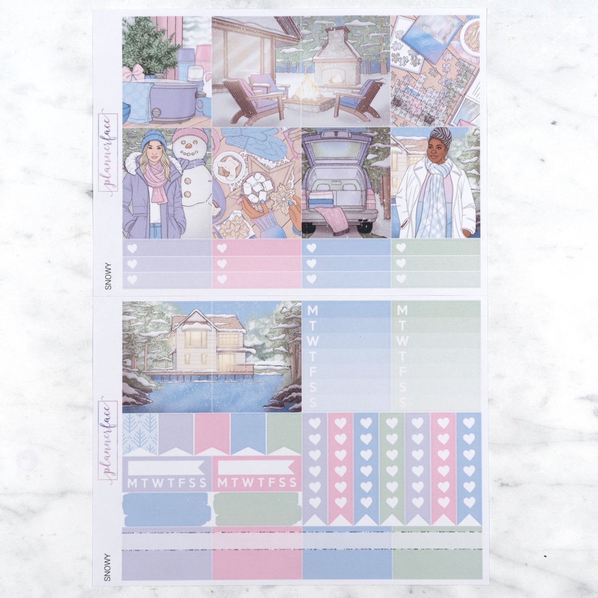 Snowy Weekly Kit by Plannerface
