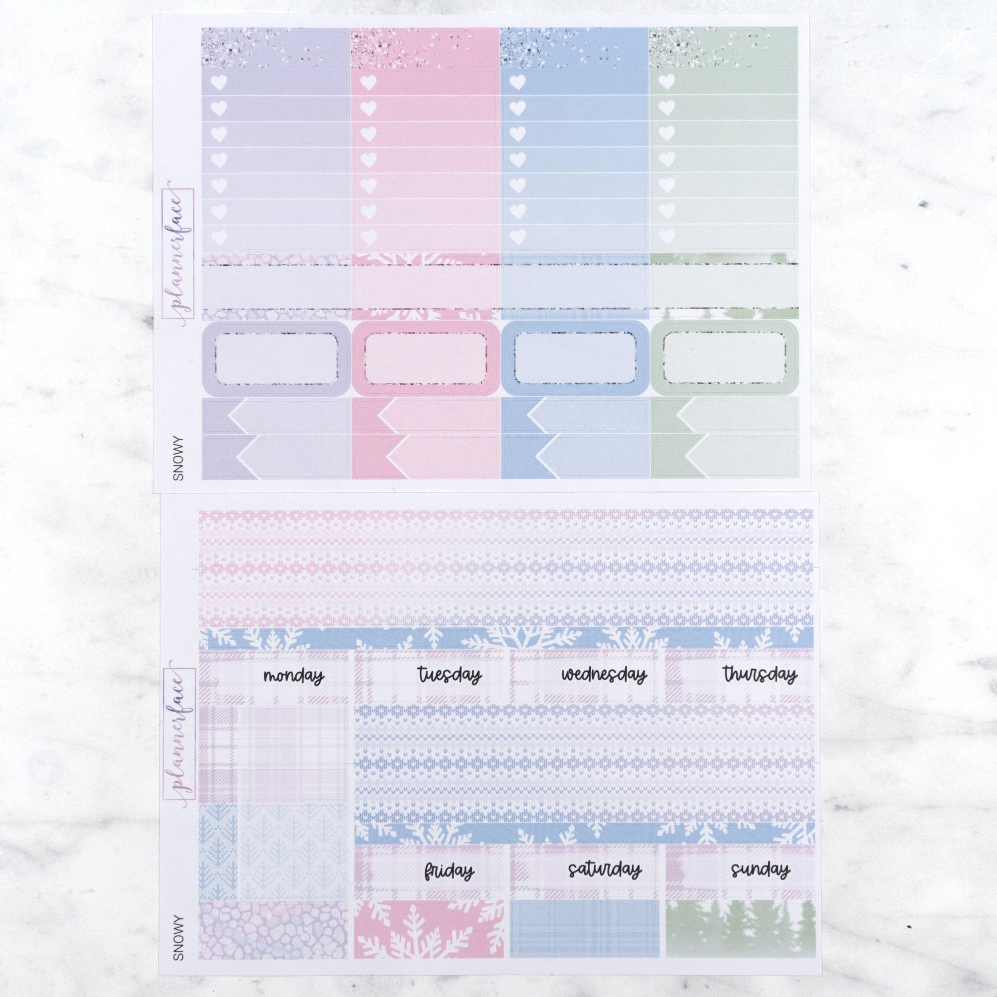 Snowy Weekly Kit by Plannerface