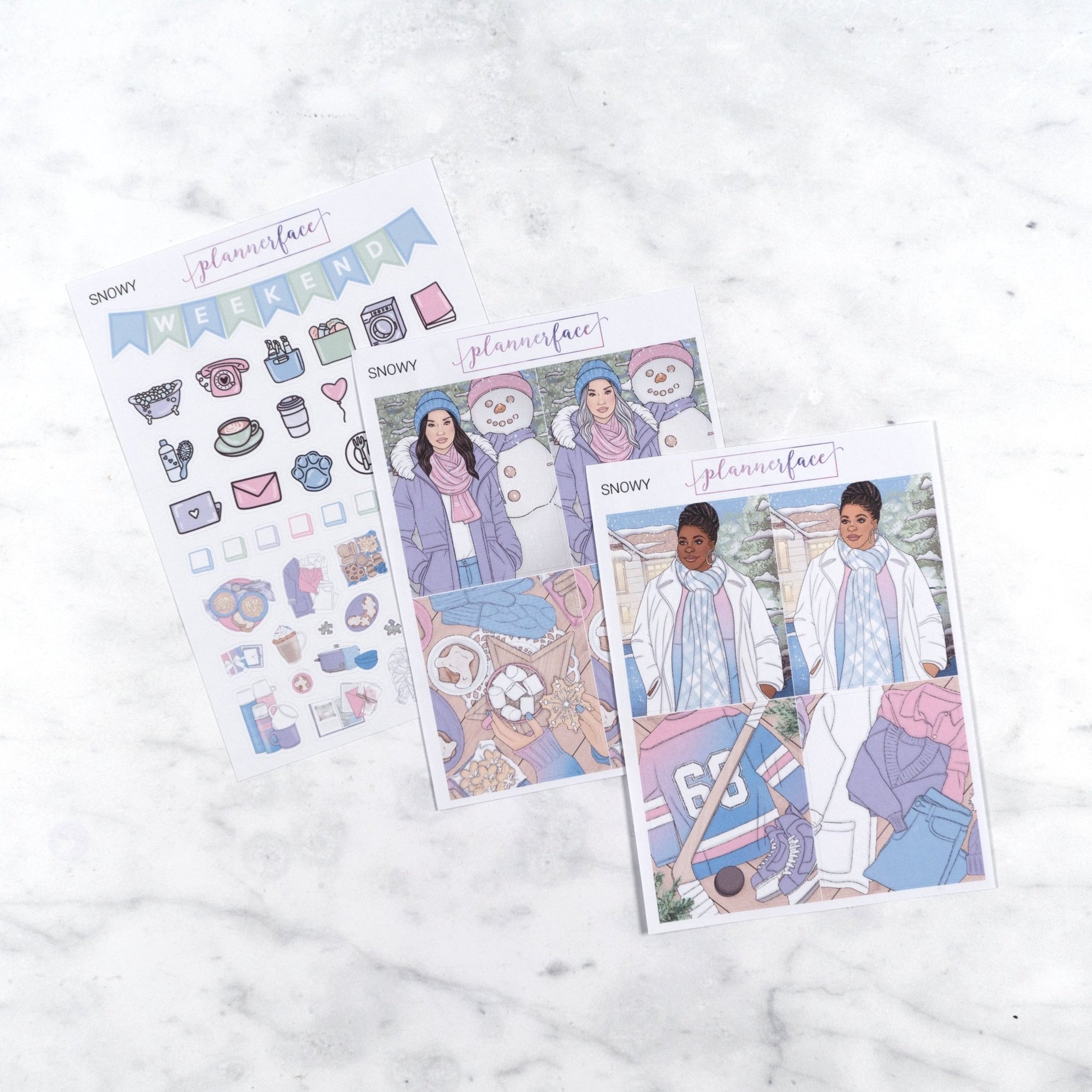 Snowy Weekly Kit by Plannerface