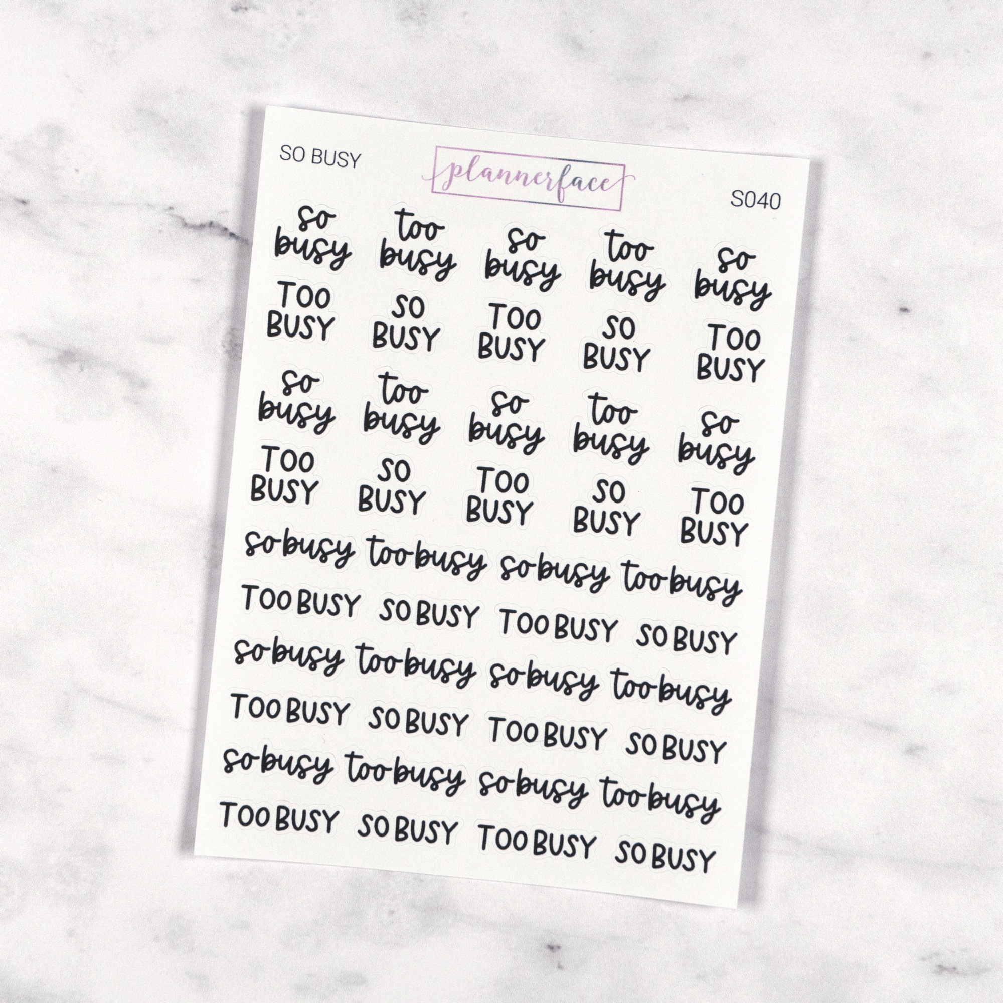 So Busy | Scripts by Plannerface