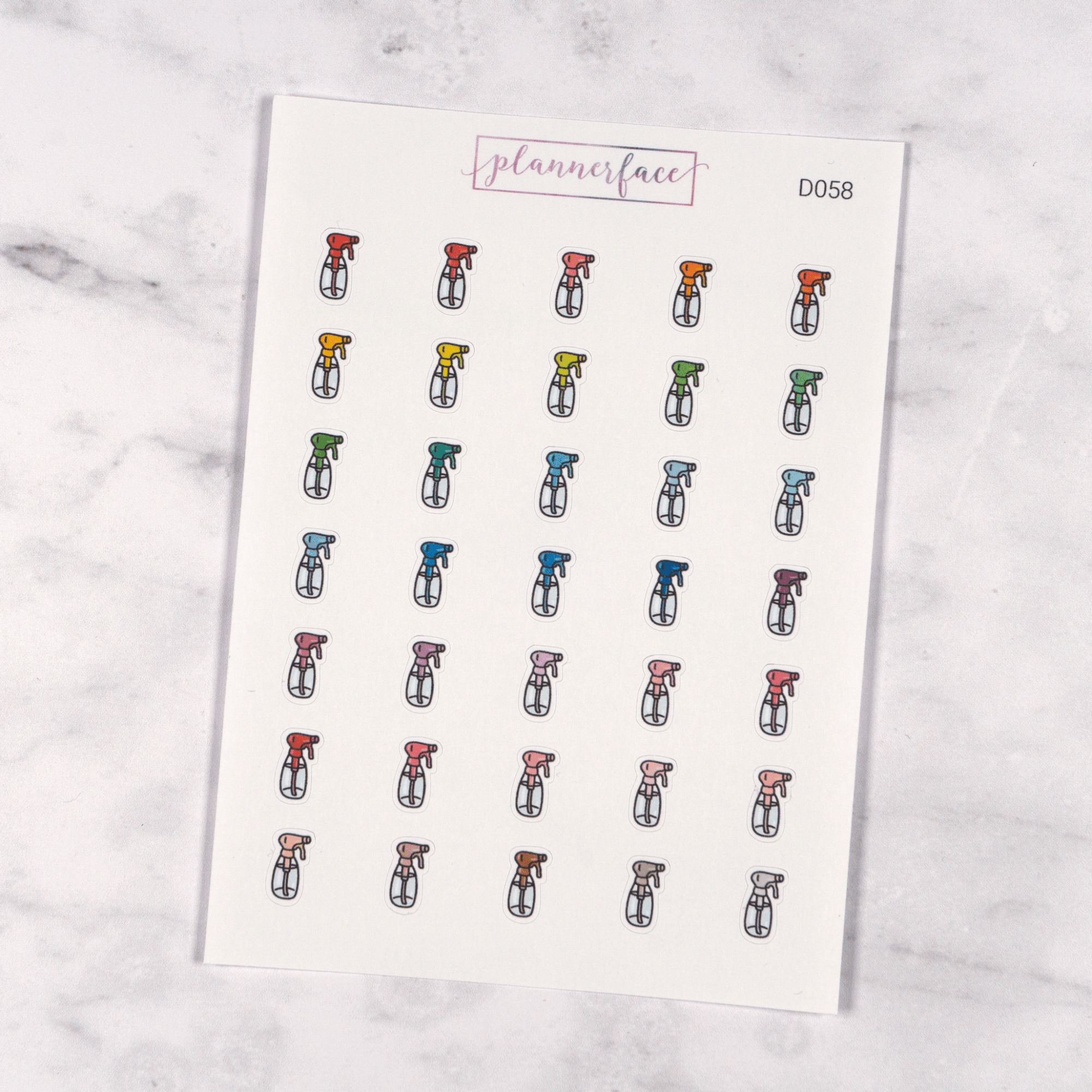 Spray Bottle Multicolour Doodles by Plannerface