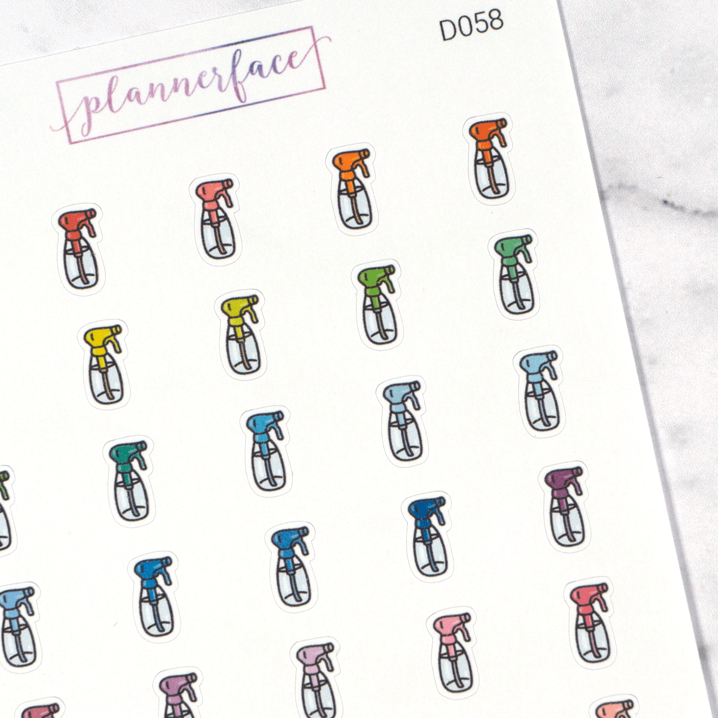 Spray Bottle Multicolour Doodles by Plannerface