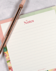 Square Floral Lined Notepad by Plannerface