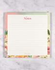 Square Floral Lined Notepad by Plannerface
