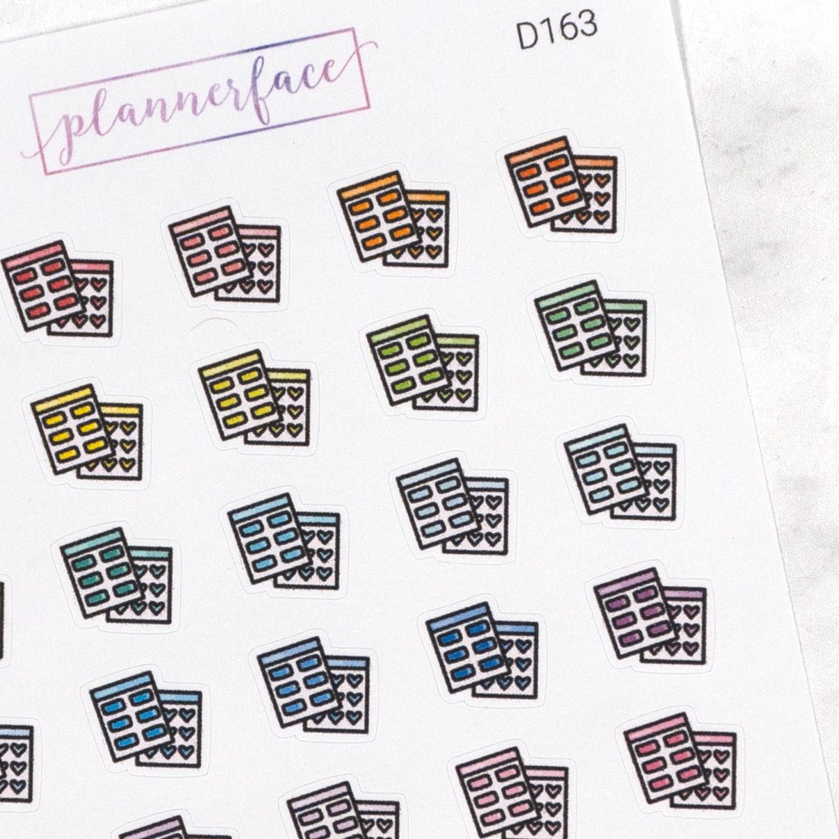 Sticker Sheets Multicolour Doodles by Plannerface