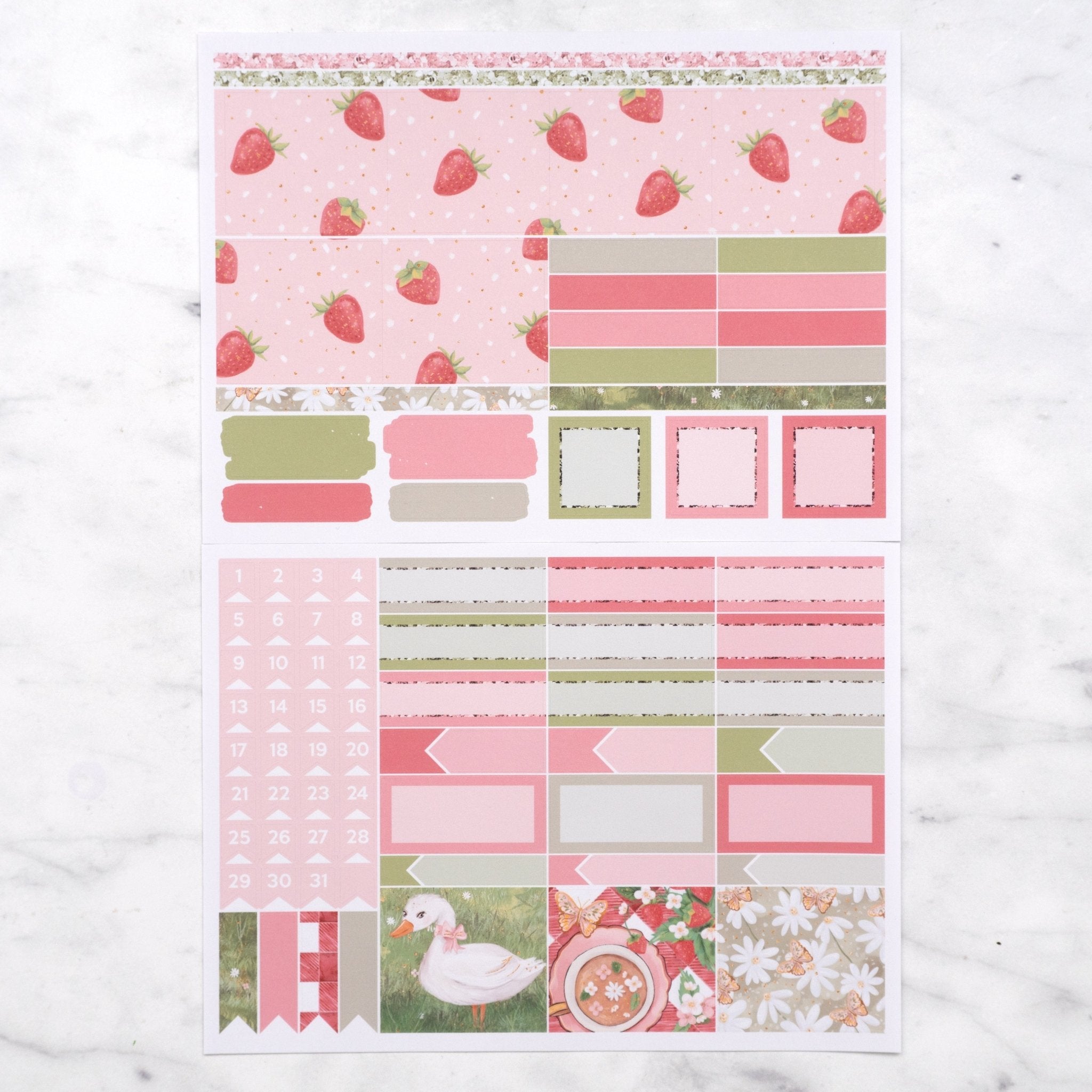 Strawberry Fields Monthly Sticker Kit