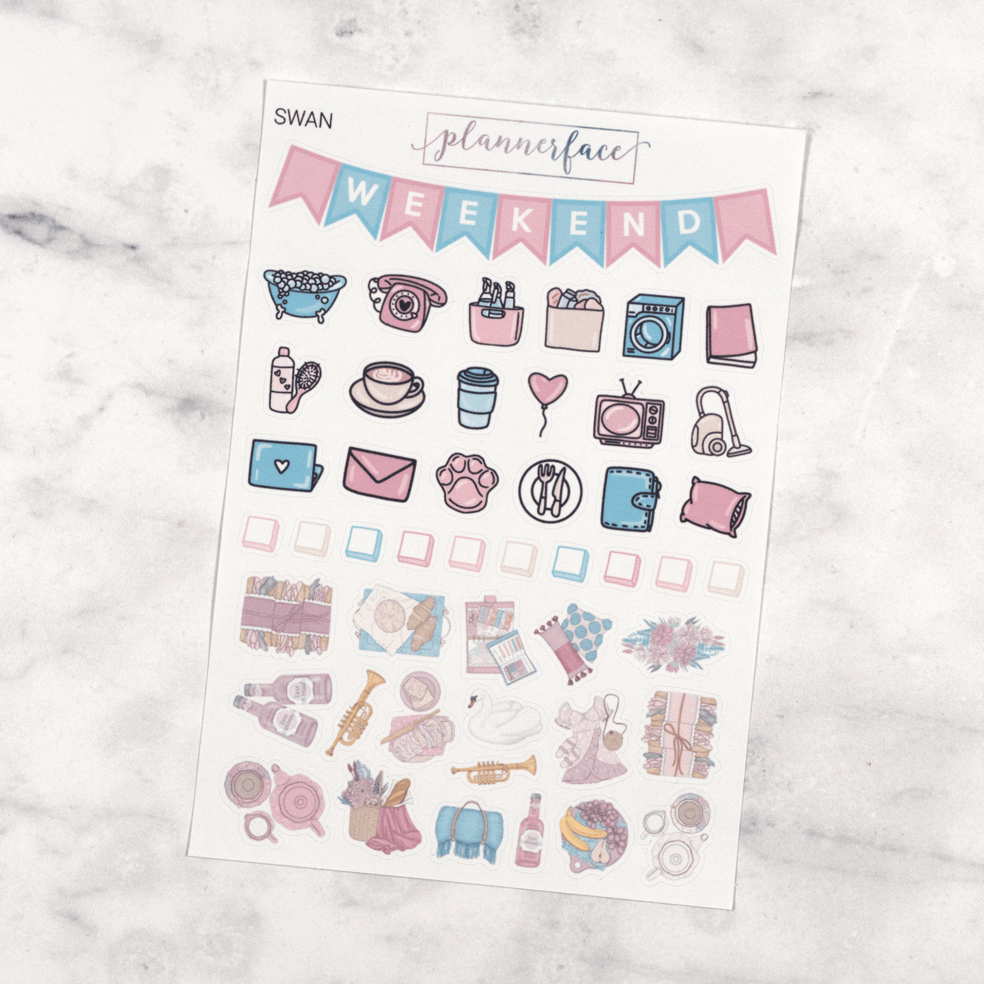 Swan Weekly Kit by Plannerface