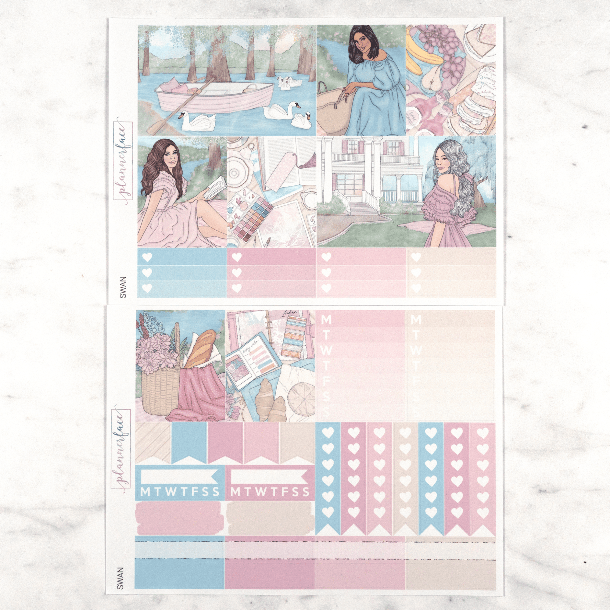 Swan Weekly Kit by Plannerface