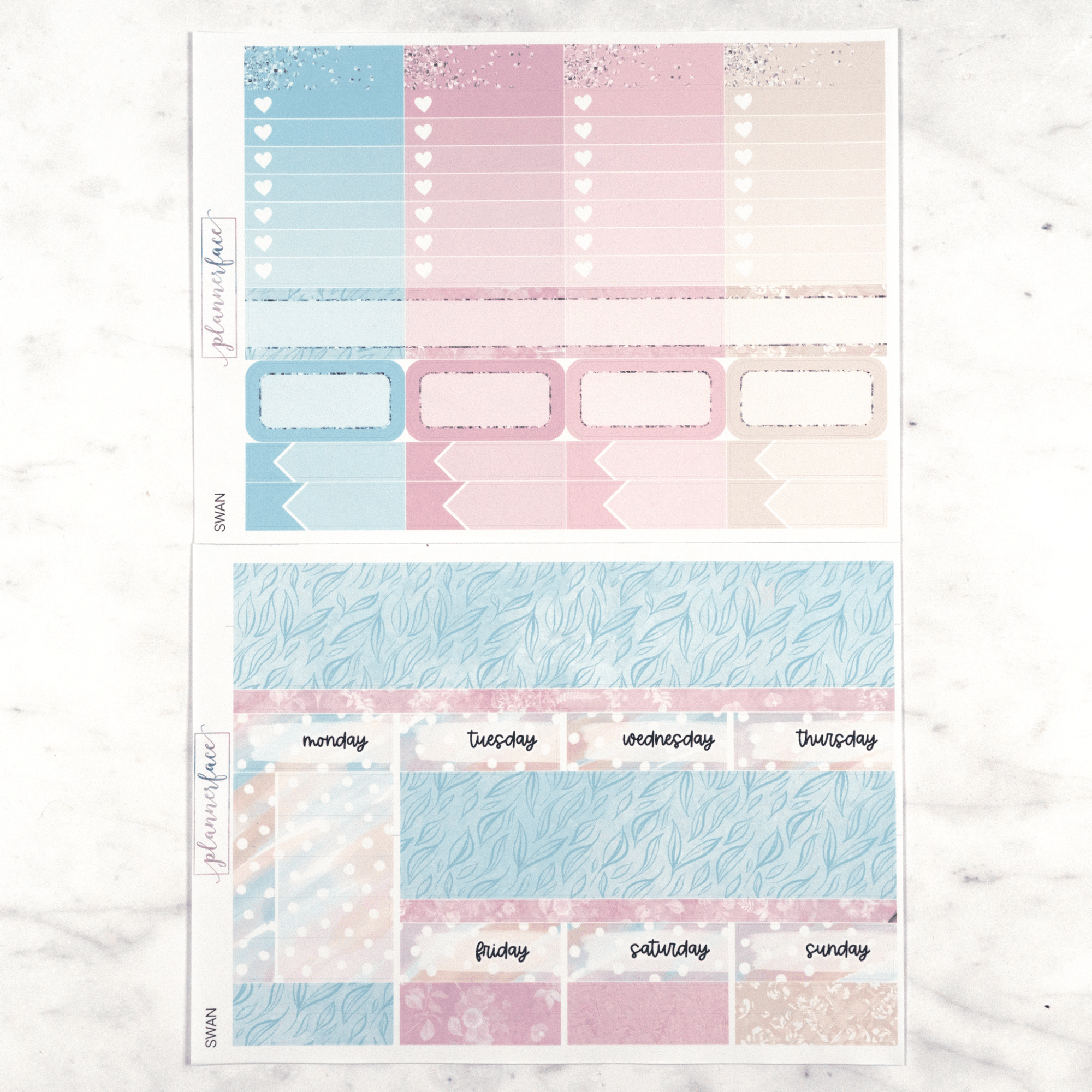 Swan Weekly Kit by Plannerface