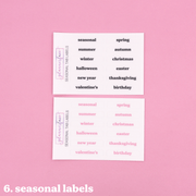 Tab Labels for Reusable Album Dividers by Plannerface