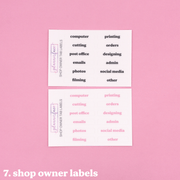 Tab Labels for Reusable Album Dividers by Plannerface