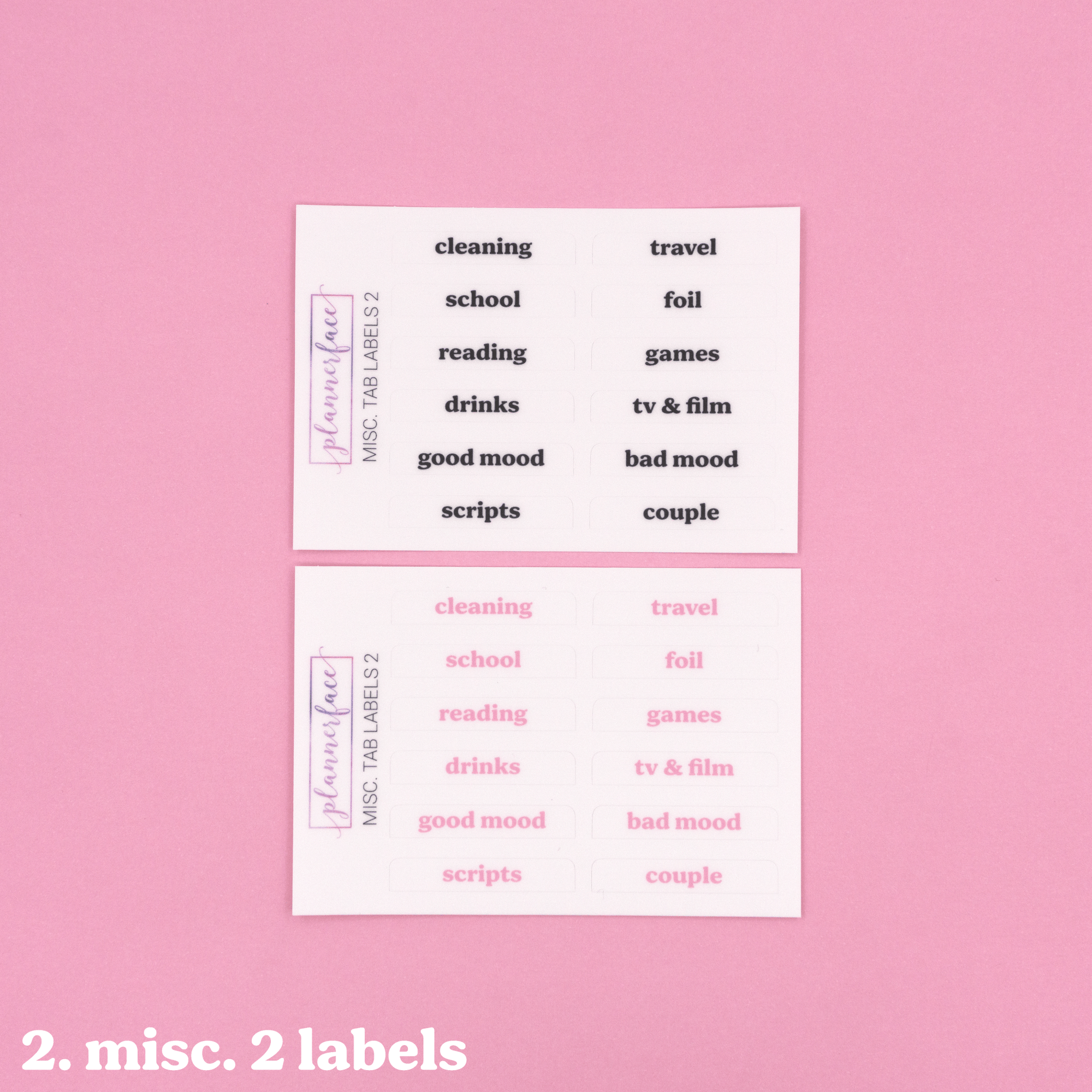Tab Labels for Reusable Album Dividers by Plannerface