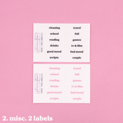 Tab Labels for Reusable Album Dividers by Plannerface