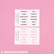 Tab Labels for Reusable Album Dividers by Plannerface