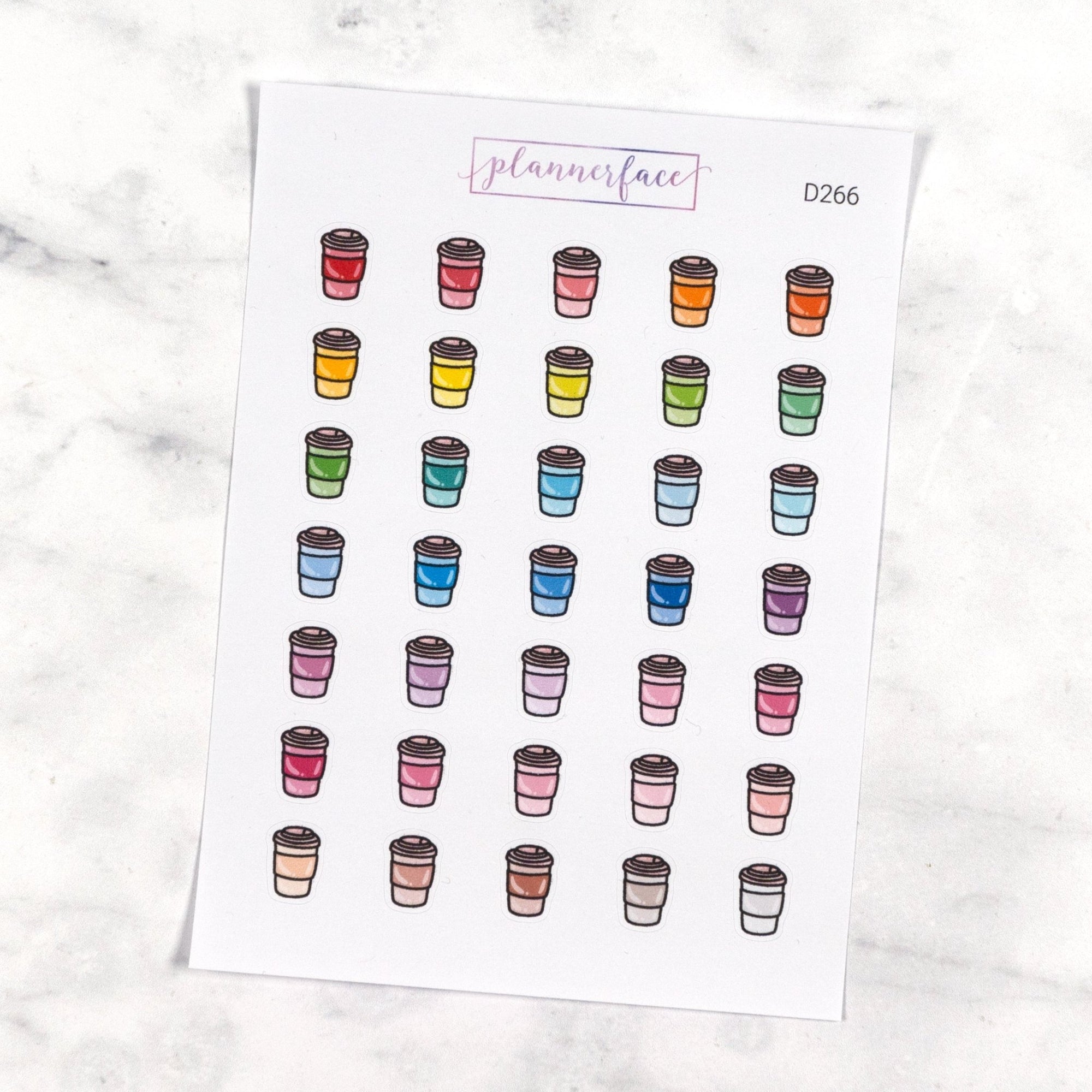 Takeaway Coffee Multicolour Doodles by Plannerface