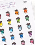 Takeaway Coffee Multicolour Doodles by Plannerface