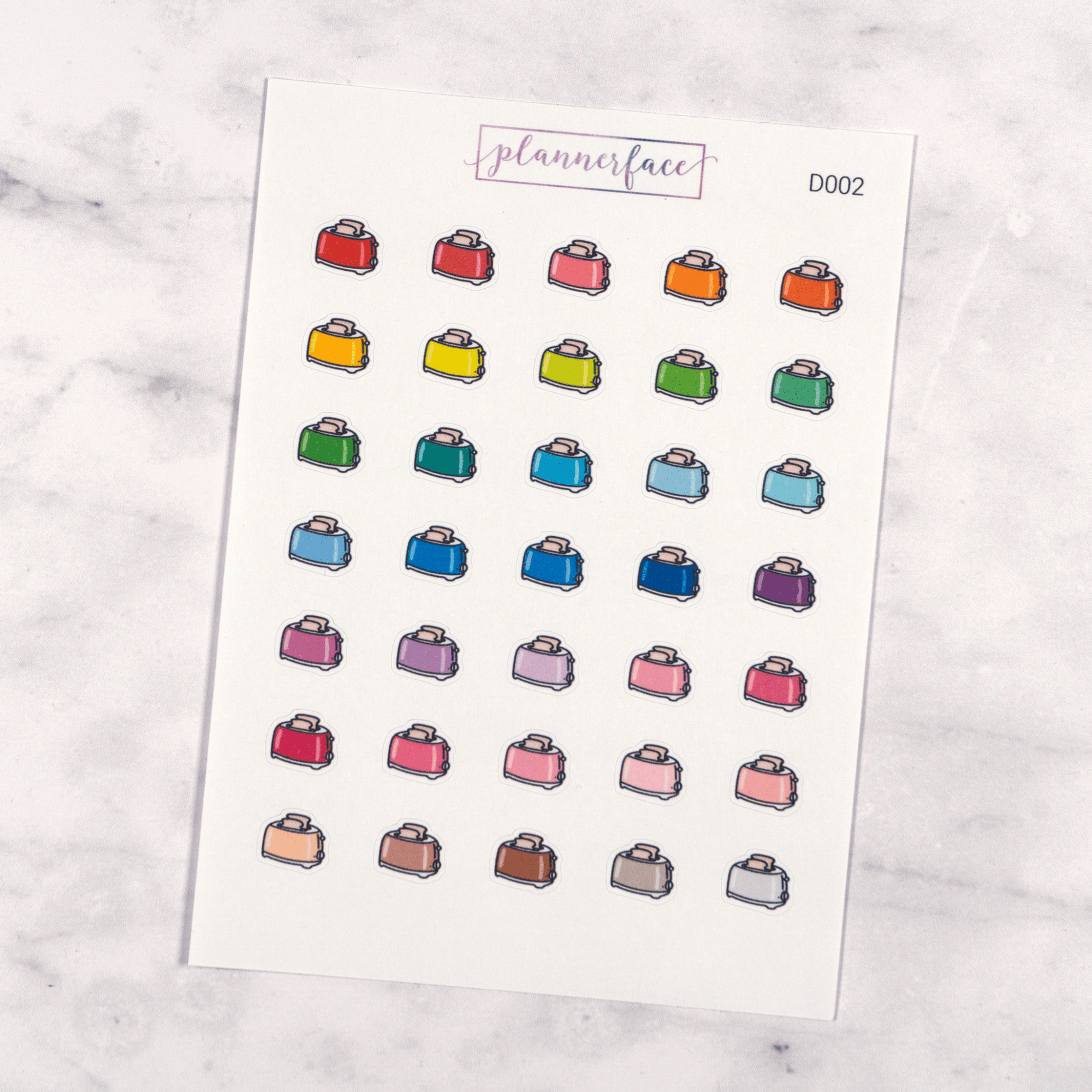 Toaster Multicolour Doodles by Plannerface