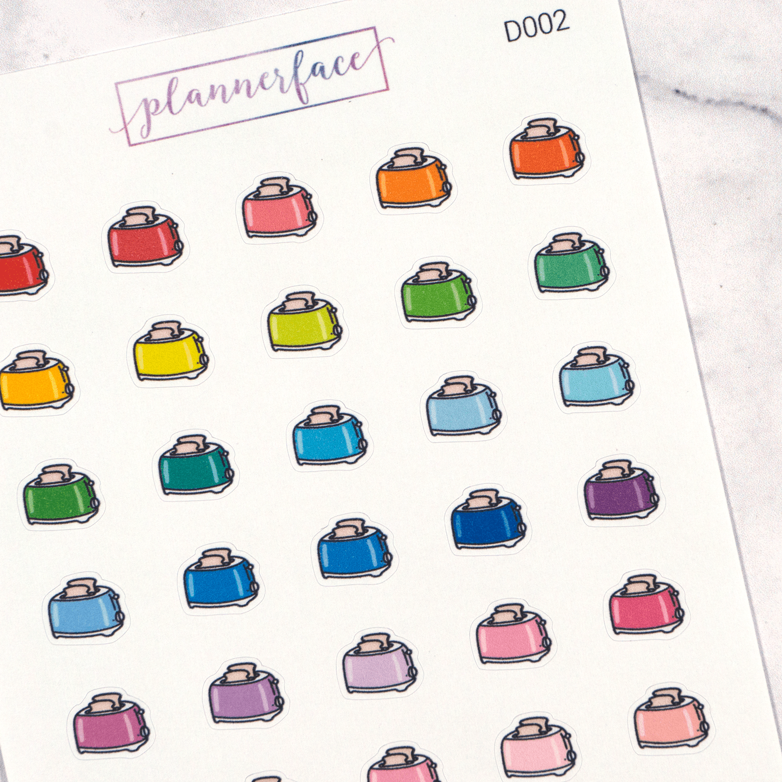 Toaster Multicolour Doodles by Plannerface