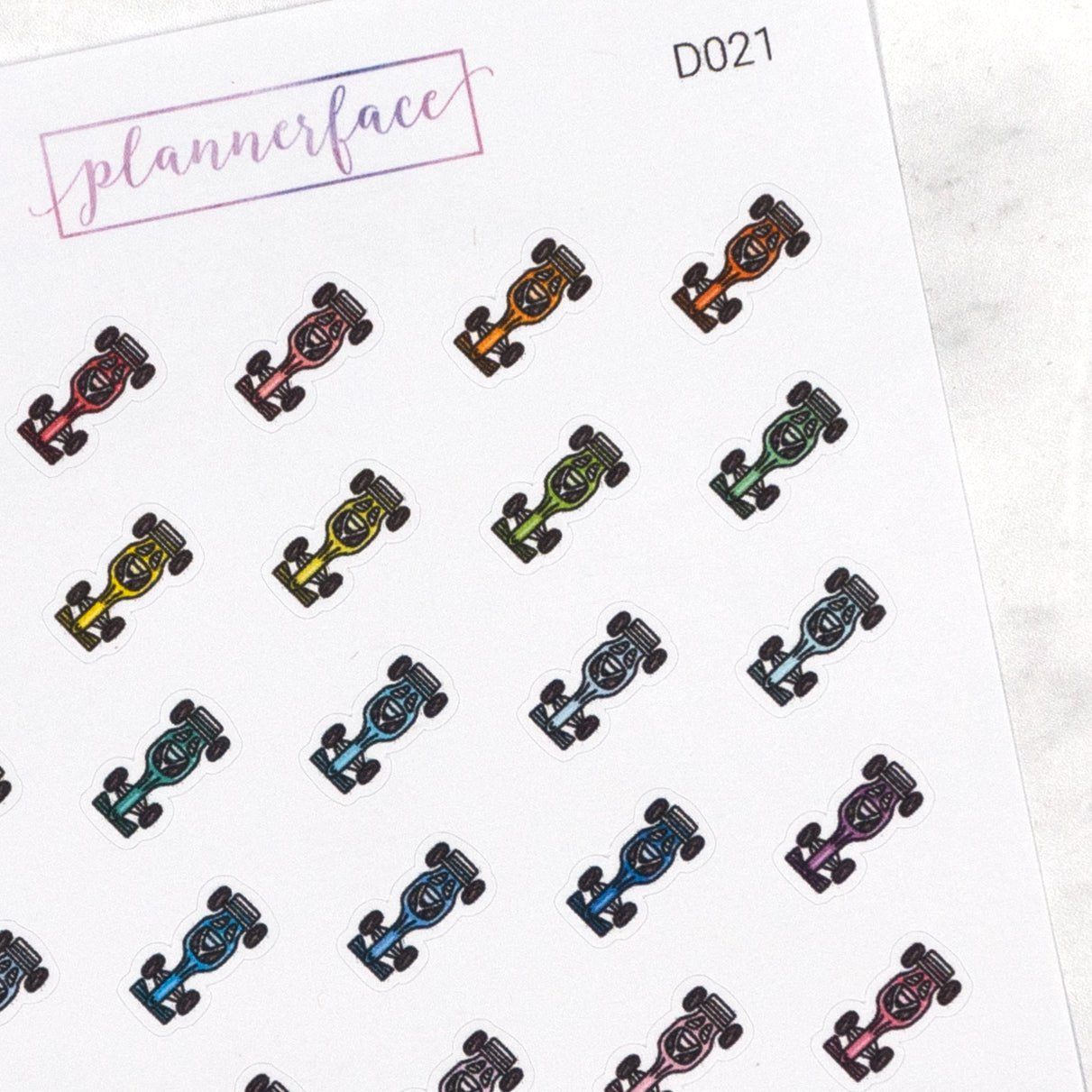 Track Car Multicolour Doodles by Plannerface