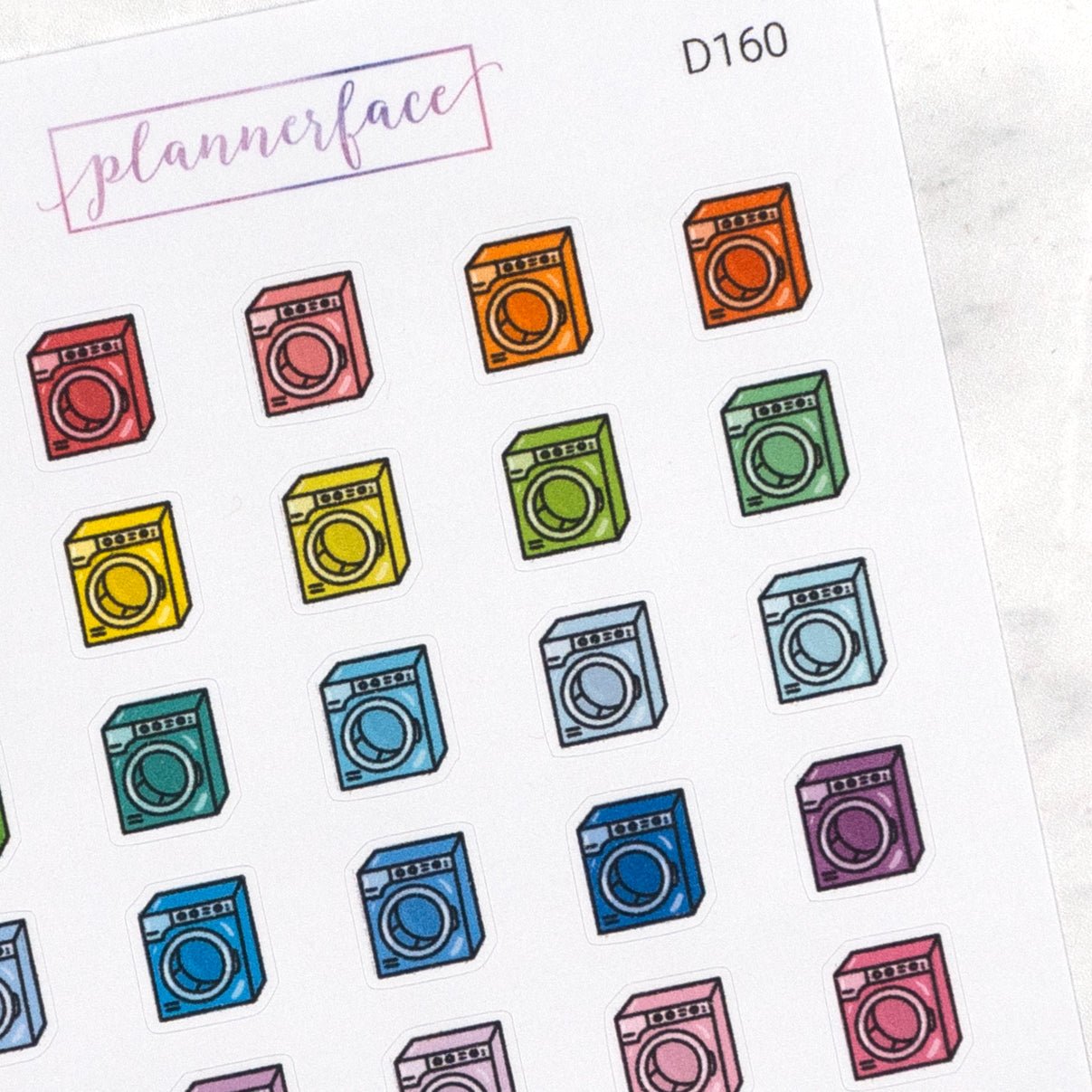 Washing Machine Multicolour Doodles by Plannerface