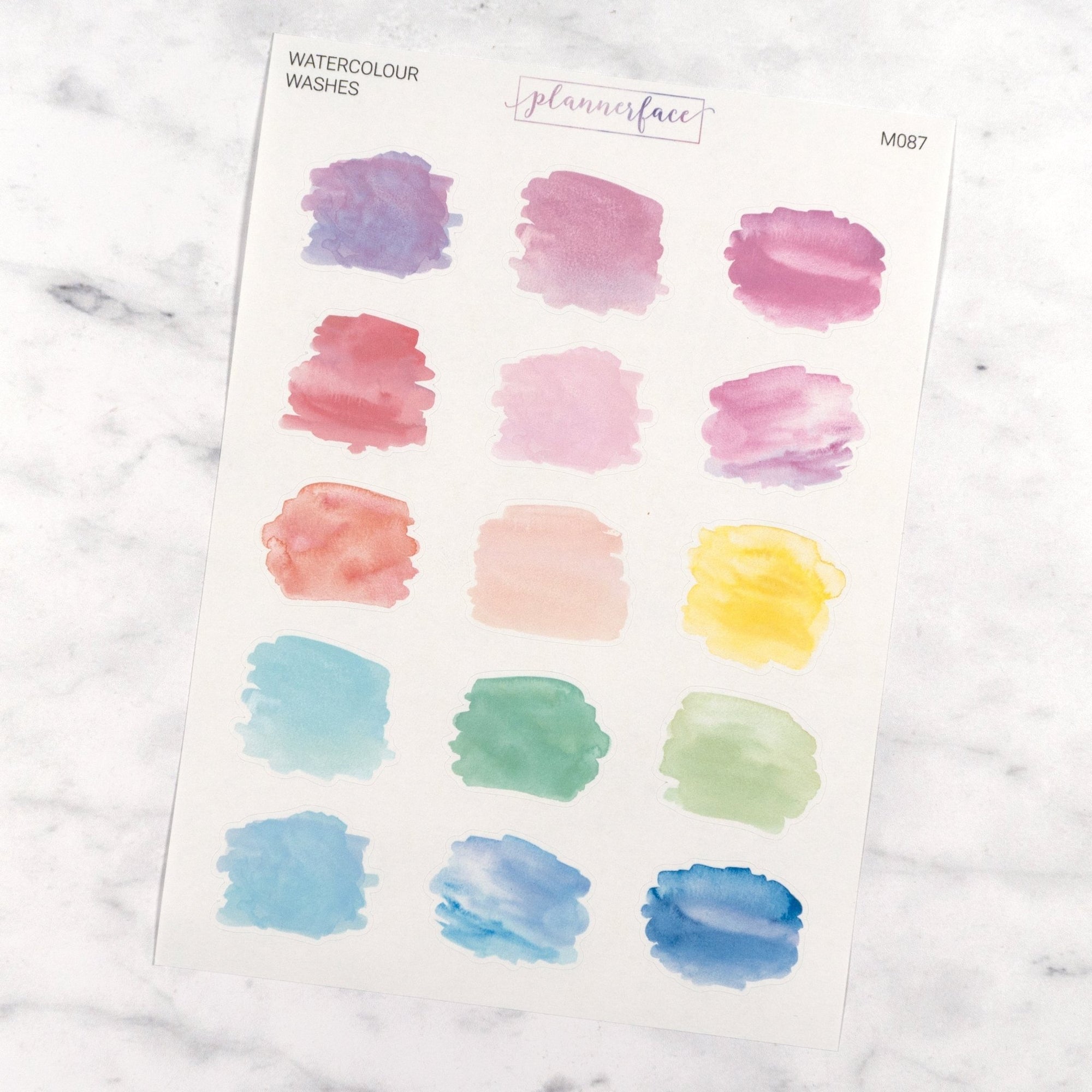 Watercolour Splashes | Multicolour by Plannerface