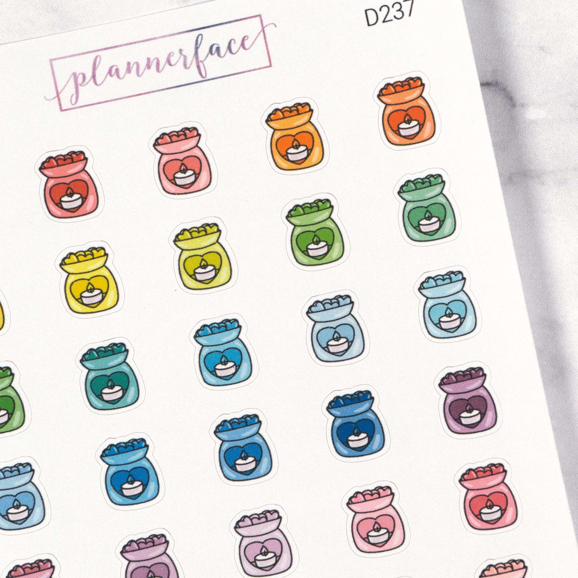 Wax Burner Multicolour Doodles by Plannerface